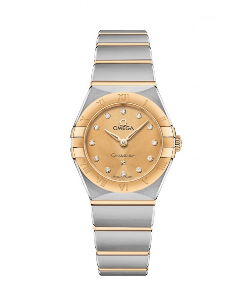OMEGA Constellation Steel yellow gold Diamonds Replica Watch 131.20.25.60.58.001