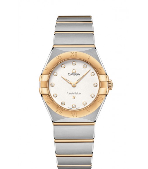 OMEGA Constellation Steel yellow gold Diamonds Replica Watch 131.20.28.60.52.002