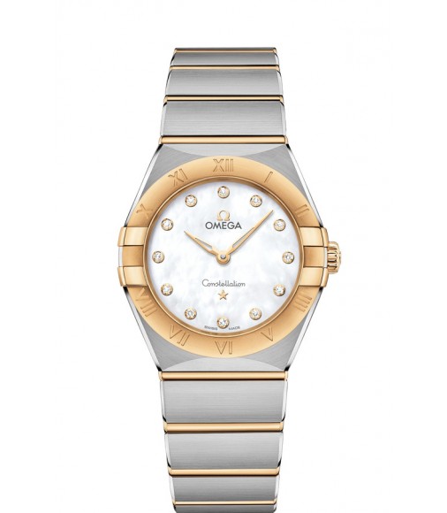 OMEGA Constellation Steel yellow gold Diamonds Replica Watch 131.20.28.60.55.002