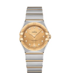 OMEGA Constellation Steel yellow gold Diamonds Replica Watch 131.20.28.60.58.001