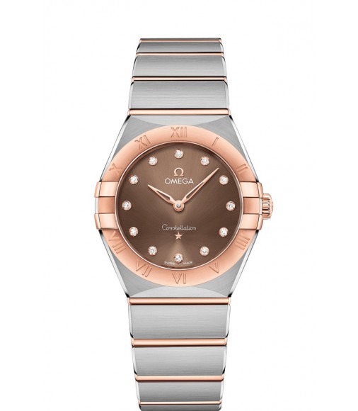 OMEGA Constellation Steel Sedna Gold Diamonds Replica Watch 131.20.28.60.63.001