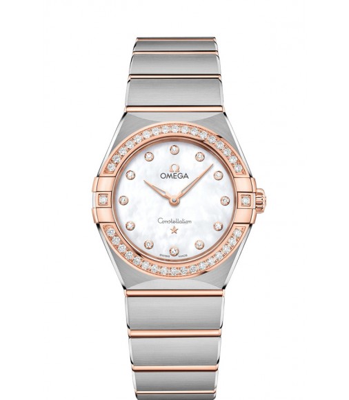 OMEGA Constellation Steel Sedna Gold Diamonds Replica Watch 131.25.28.60.55.001