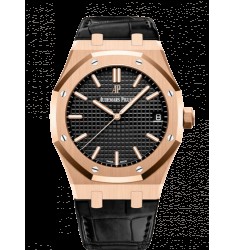 Copy Audemars Piguet Royal Oak 15500 Pink Gold/Black/Strap 15500OR.OO.D002CR.01