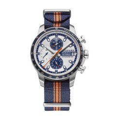 Chopard Grand Prix de Monaco Historique Chronograph White Dial Blue Fabric Limited Edition Men's replica watch