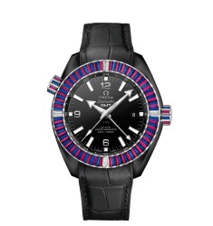 OMEGA Seamaster Black ceramic 24 hours GMT Replica Watch 215.98.46.22.01.003