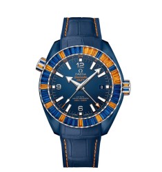 OMEGA Seamaster Blue ceramic 24 hours GMT Replica Watch 215.98.46.22.03.001