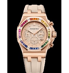 Replica Audemars Piguet Royal Oak OffShore 26231 Lady Chronograph Pink Gold/Silver/Rainbow 26236OR.YY.D085CA.01