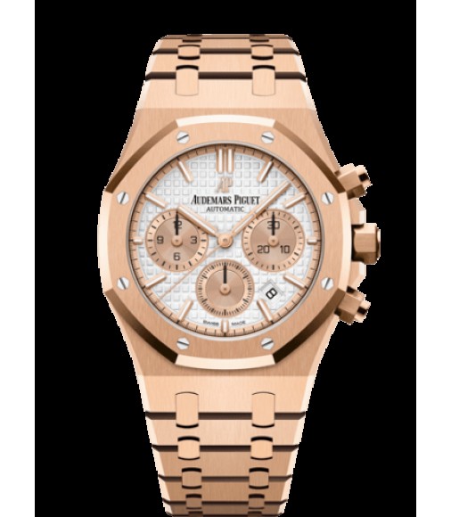 Replica Audemars Piguet Royal Oak Chronograph 38 Pink Gold/Silver 26315OR.OO.1256OR.01