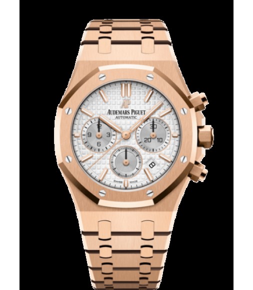 Copy Audemars Piguet Royal Oak Chronograph 38 Pink Gold/Silver 26315OR.OO.1256OR.02