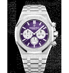 Fake Audemars Piguet Royal Oak 41 Chronograph Frosted White Gold/Purple 26331BC.GG.1224BC.01