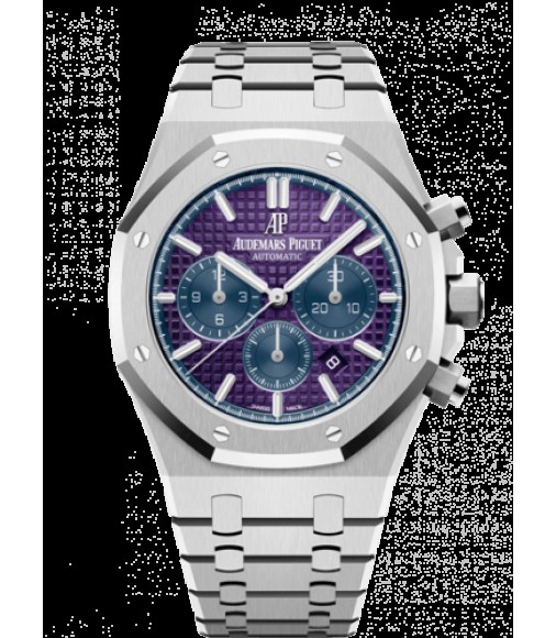 Copy Audemars Piguet Royal Oak Chronograph 41 Platinum/One Night for One Drop 26338PT.OO.1220PT.01