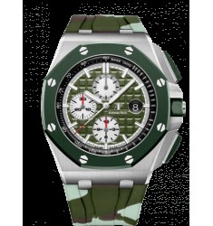 Copy Audemars Piguet Royal Oak Offshore 42 Stainless Steel/Ceramic/Khaki/Rubber 26400SO.OO.A055CA.01