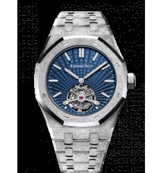 Replica Audemars Piguet Royal Oak Ultra Thin Tourbillon Frosted White Gold/Blue 26520BC.GG.1224BC.01