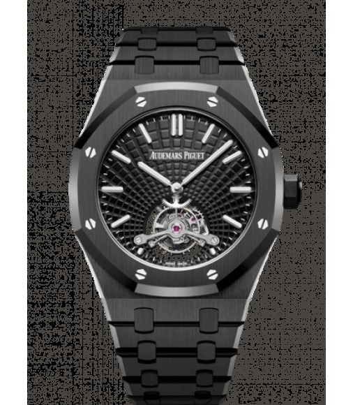 Copy Audemars Piguet Royal Oak Ultra Thin Tourbillon Ceramic/Black 26522CE.OO.1225CE.01