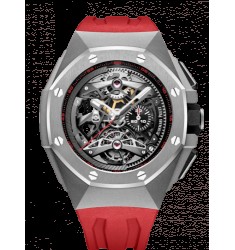 Replica Audemars Piguet Royal Oak Concept Tourbillon Chronograph Openworked Selfwinding Titanium/Red 26587TI.OO.D067CA.01