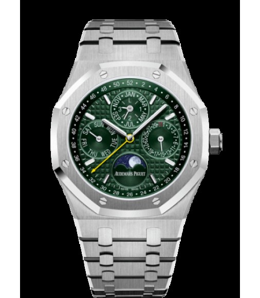 Fake Audemars Piguet Royal Oak Perpetual Calendar 41 Stainless Steel/Green watch 26606ST.OO.1220ST.01