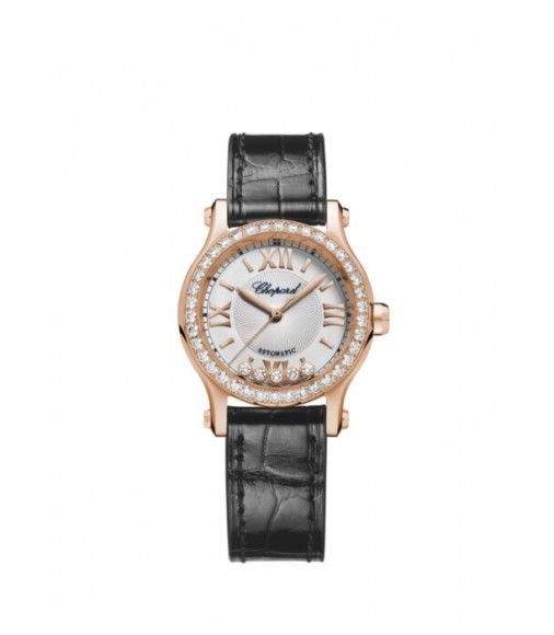 Chopard Happy Sport Alligator Leather White Dial Women's replica watch