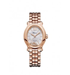 Chopard Happy Sport Oval 18K Rose Gold And Diamonds replica watch