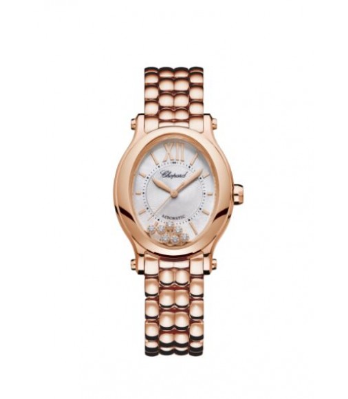 Chopard Happy Sport Oval 18K Rose Gold And Diamonds replica watch