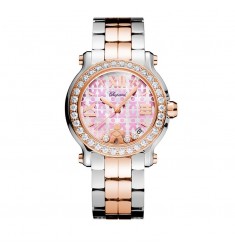 Chopard Happy Sport Medium 36mm Educate A Child 18K Rose Gold & Stainless Steel Diamond Women's replica watch