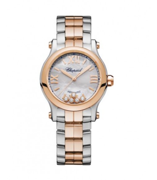 Chopard Happy Sport 18K Rose Gold & Stainless Steel & Diamonds 278573-6019