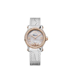 Chopard Happy Sport 30mm Automatic 18 K Rose Gold Stainless Steel And Diamonds replica watch