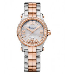 Chopard Happy Sport 18K Rose Gold & Stainless Steel & Diamonds 278573-6021