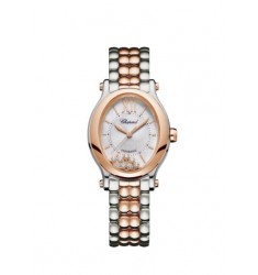 Chopard Happy Sport Oval 18K Rose Gold Stainless Steel And Diamonds replica watch