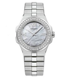 Chopard Alpine Eagle 36mm Lucent Steel Diamond Bezel Mother of Pearl Dial