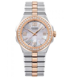 Chopard Alpine Eagle 36mm Steel and Rose Gold Diamond Bezel Mother of Pearl Dial replica watch