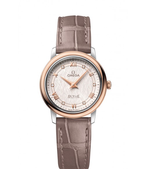 OMEGA De Ville Steel red gold Diamonds Replica Watch 424.23.27.60.52.001