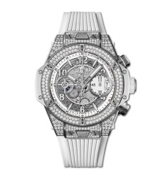 Copy Hublot Big Bang Unico Titanium White Pavé 42mm