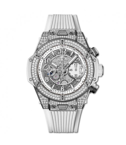 Copy Hublot Big Bang Unico Titanium White Pavé 42mm