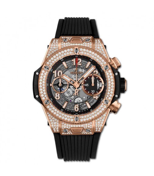 Fake Hublot Big Bang Unico King Gold Pavé 42mm