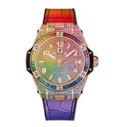 Fake Hublot Big Bang One Click Rainbow King Gold