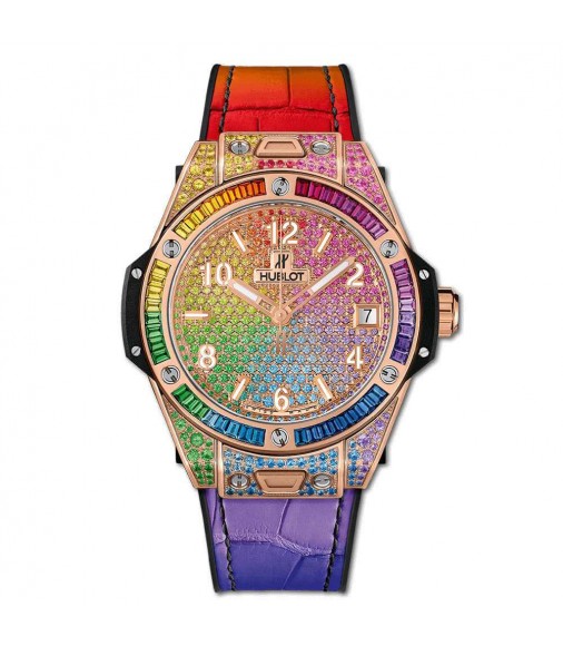 Fake Hublot Big Bang One Click Rainbow King Gold