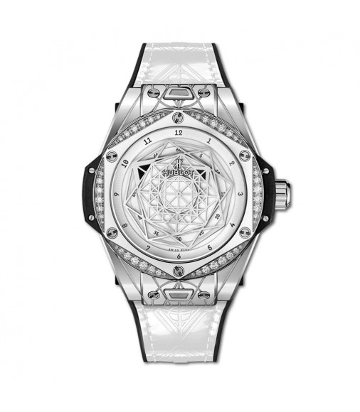 Replica Hublot Big Bang One Click Sang Bleu Steel White Diamonds