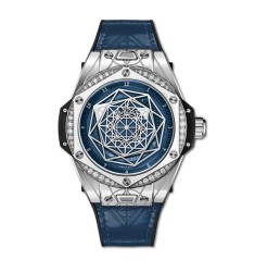 Copy Hublot Big Bang One Click Sang Bleu Steel Blue Diamonds