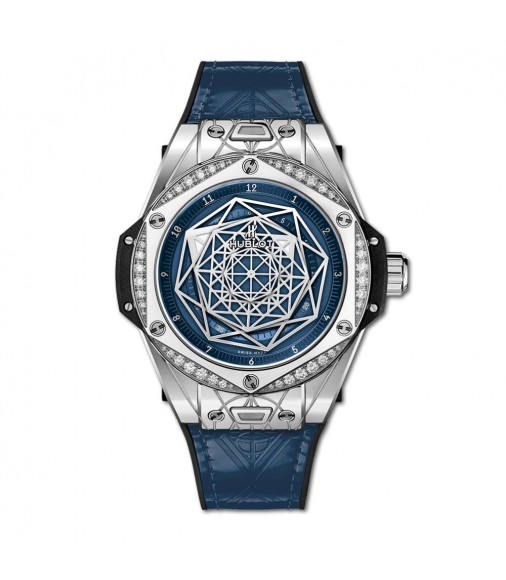 Copy Hublot Big Bang One Click Sang Bleu Steel Blue Diamonds