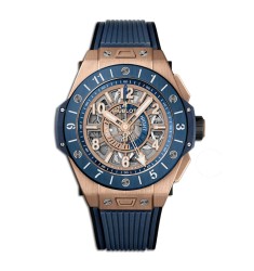 Copy Hublot Big Bang Unico Gmt King Gold Blue Ceramic