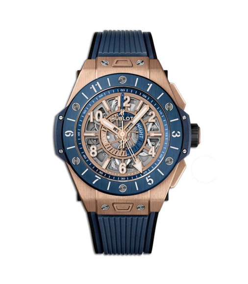 Copy Hublot Big Bang Unico Gmt King Gold Blue Ceramic