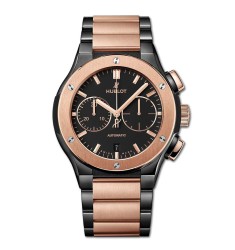 Copy Hublot Classic Fusion Chronograph Ceramic King Gold Bracelet