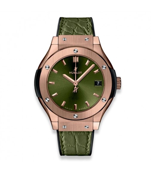 Fake Hublot Classic Fusion Green King Gold 33mm