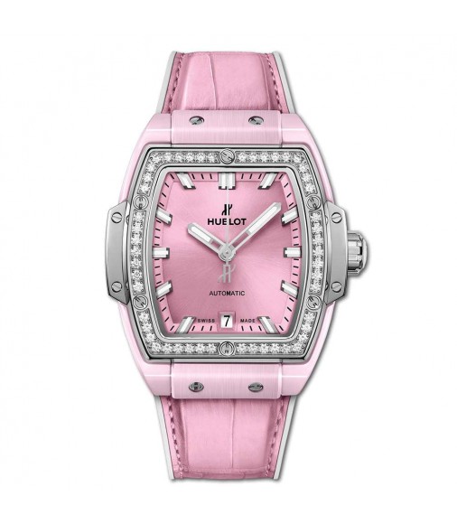 Fake Hublot Spirit Of Big Bang Pink Ceramic Titanium Diamonds