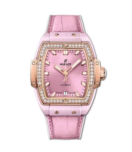 Replica Hublot Spirit Of Big Bang Pink Ceramic King Gold Diamonds