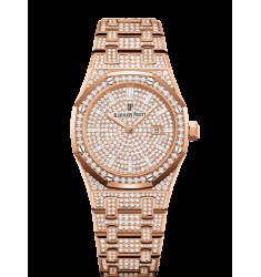 Fake Audemars Piguet Royal Oak 33 Quartz Pink Gold/Diamond/Silver/Bracelet 67652OR.ZZ.1265OR.01