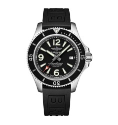 Breitling Superocean 42 Black Dial Black Rubber Strap Men's Replica Watch