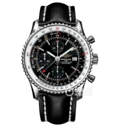 Breitling Navitimer World Chronograph Automatic Chronometer Black Dial Men's Replica Watch