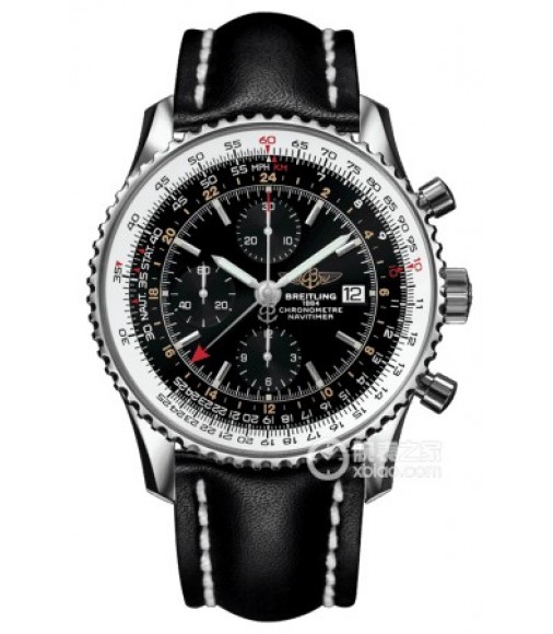 Breitling Navitimer World Chronograph Automatic Chronometer Black Dial Men's Replica Watch