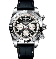 Breitling Chronomat 44 Stainless Steel/Onyx Black/Croco Rubber/Folding (AB011012/B967/296S/A20D.4)